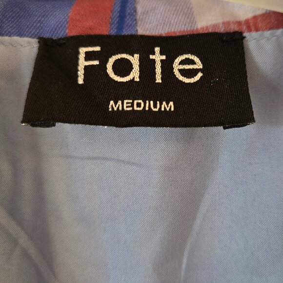 Periwinkle Olive Plaid Midi Dress - MEDIUM - Picture 6 of 11